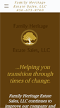 Mobile Screenshot of familyheritageestatesales.com